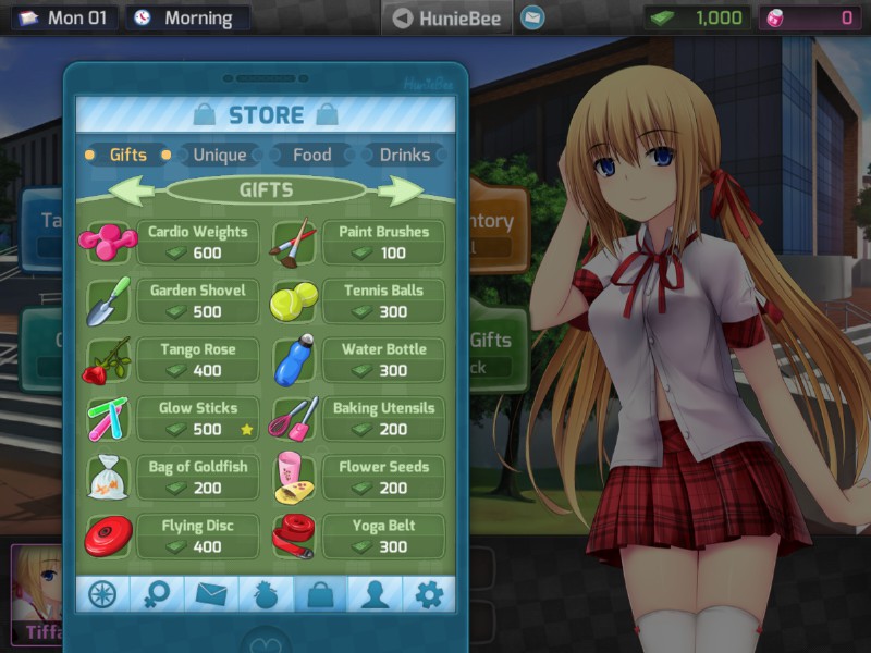 Huniepop date gifts guide