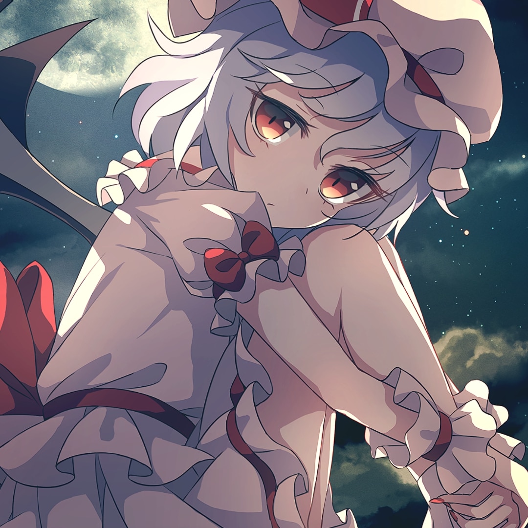 東方 月夜中的紅魔館大小姐remilia Scarlet Wallpapers Hdv