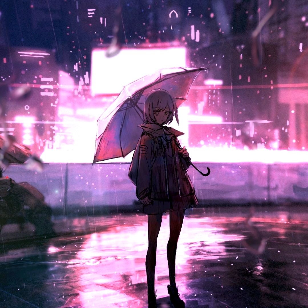 Cyberpunk Rain 1080p 60fps 无缝