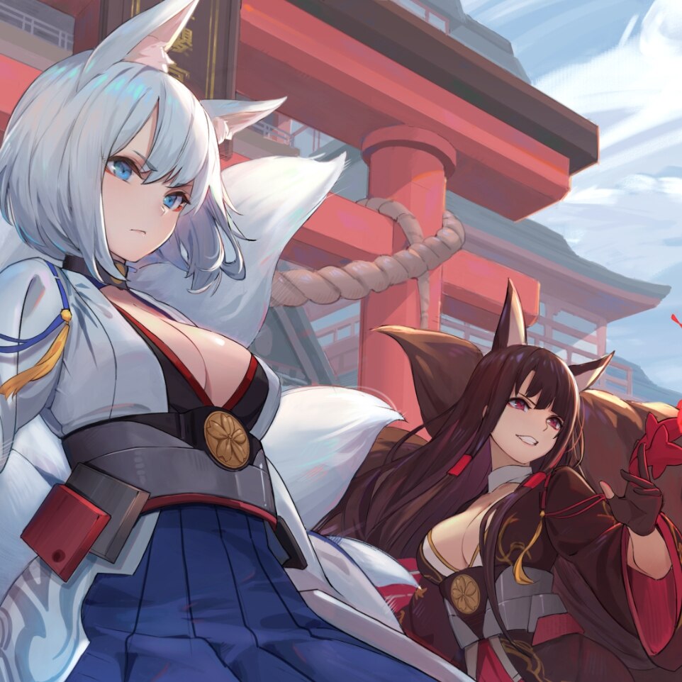 Akagi and Kaga - Azur Lane