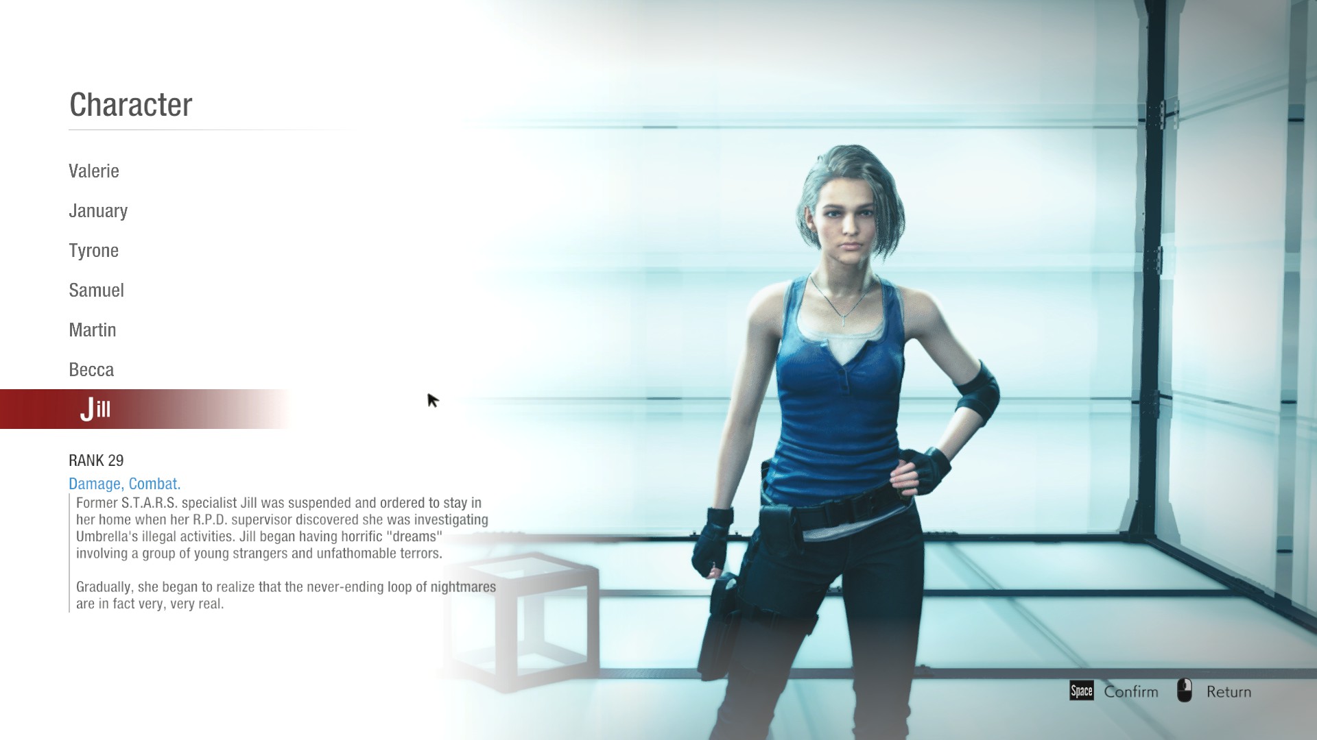 New Survivor: Jill  Resident Evil Resistance Official Web Manual
