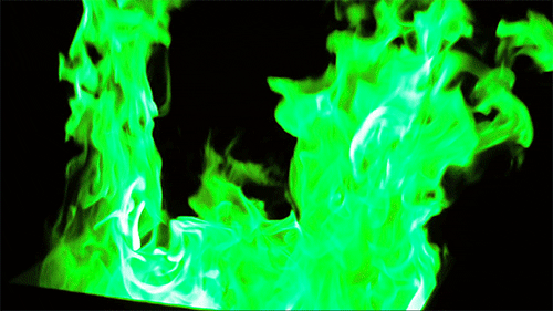 Зеленое пламя. Зеленый дым. Огонь на зеленом фоне. Анимированный зелёный огонь.