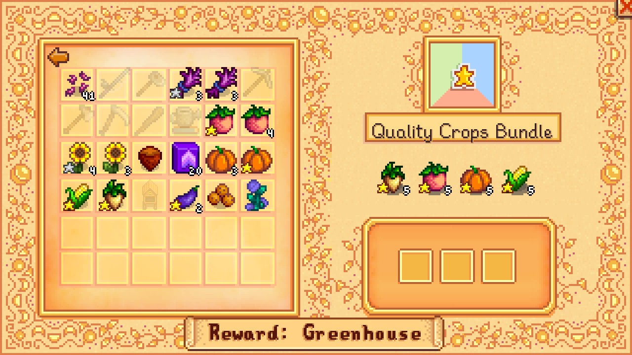 Quality Crops Comunity Bundle Stardew Valley Bug Reports