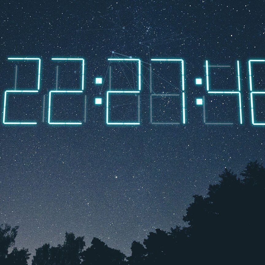 Time lapse + 3D Digital Clock (non-interactive version)