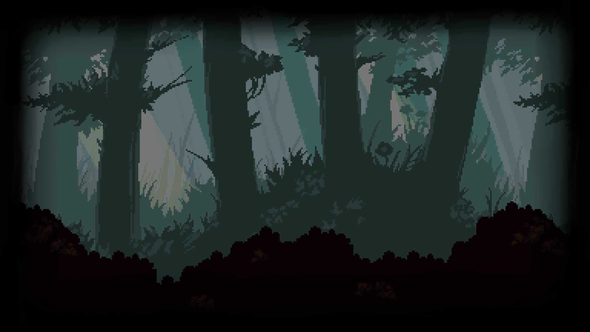 Игры страшный лес. Темный лес пиксель арт 2д. Фон для платформера. Пиксельные фоны для игр. Страшный пиксельный лес.