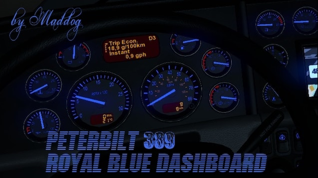 Steam Workshop Peterbilt 389 Royal Blue Light Dashboard