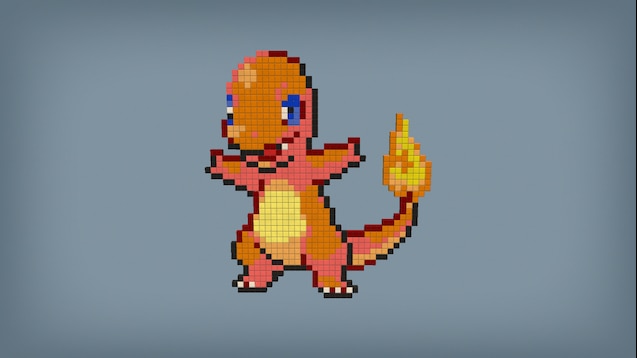 pixel art pokemon charmander