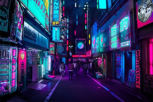 Cyberpunk City неон