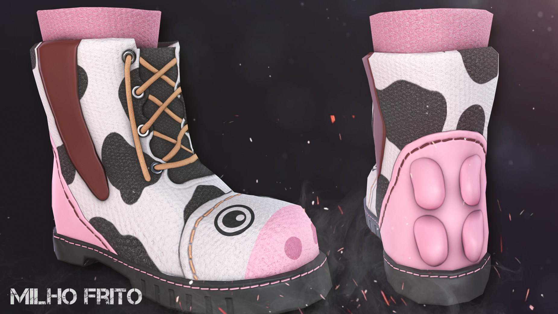 Cow Moo Flage Boots thumbnail 2