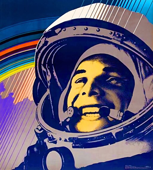Советские плакаты о космосе Гагарине 1961