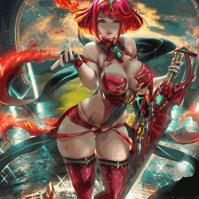 [R18] Sakimichan Xynoblade Byra X-Ray Animated WALLPAPER