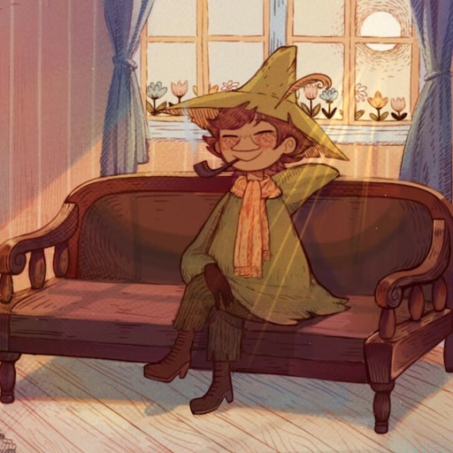 Мастерская Steam::Passion Peachy Moomin Valley - Snufkin Relaxing.