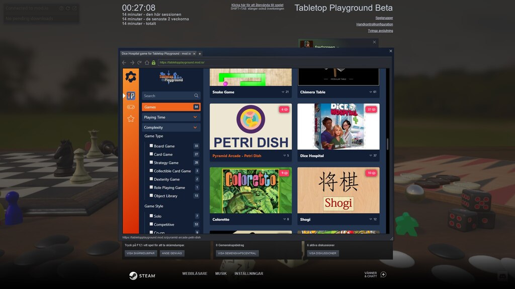 Tabletop Playground, PC Mac Linux Steam Game