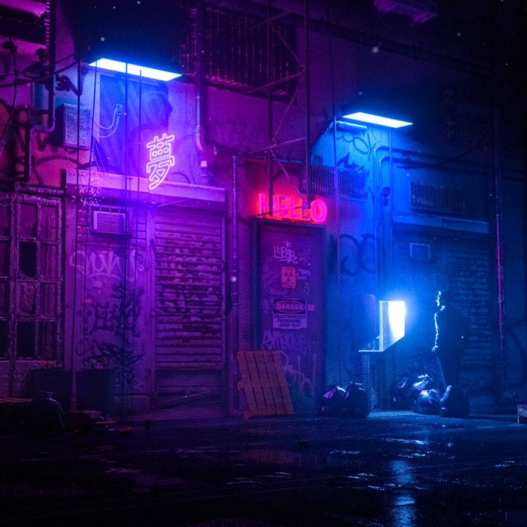 Neon in japan street