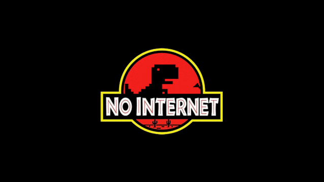 No internet game dinosaur