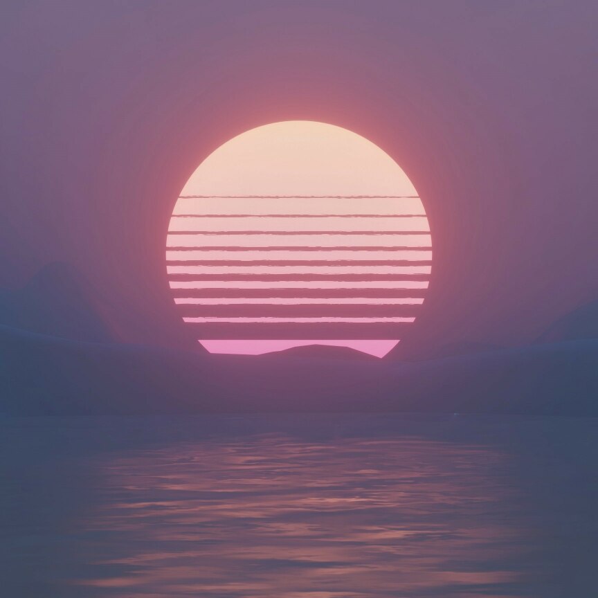 Synth/Vapor wave sunset