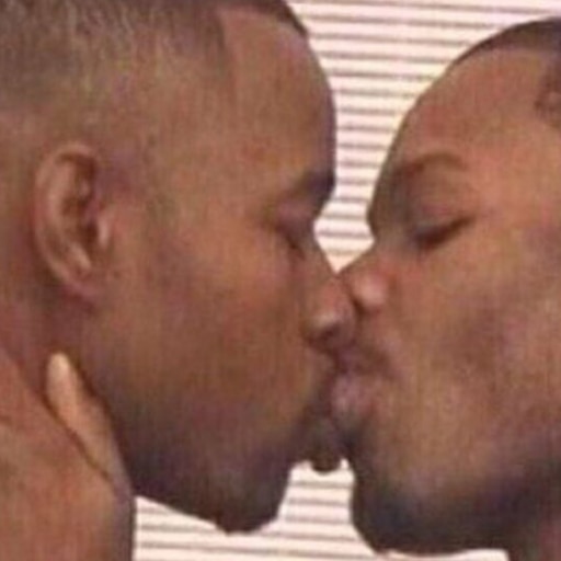 Two niggas kissing