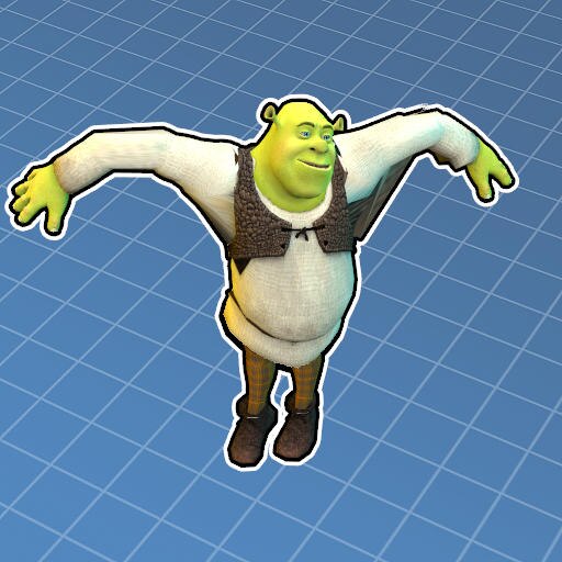 Shrek T pose Blank Template - Imgflip