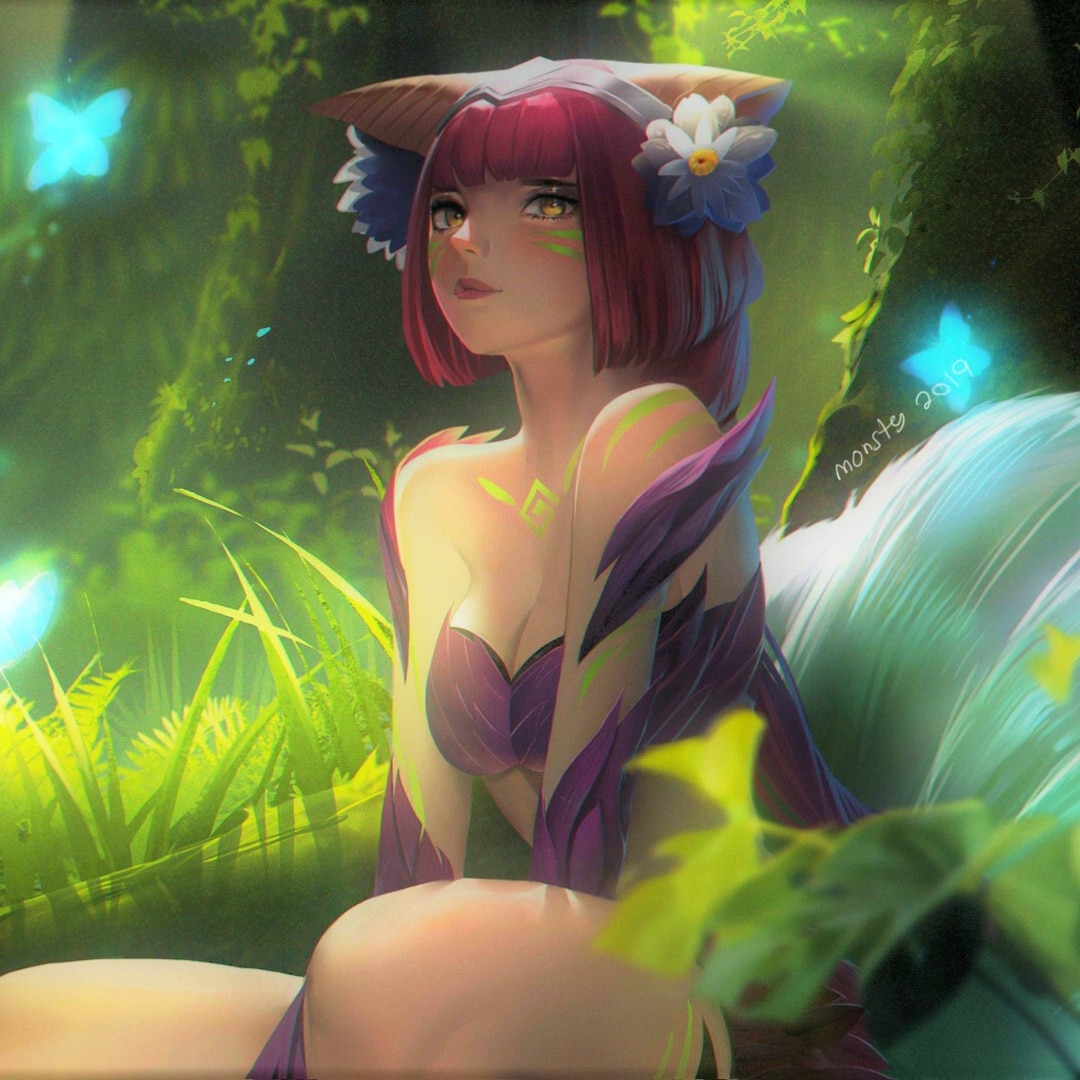 [Animated] League of Legends - Elderwood Ahri by Darkz Monsty