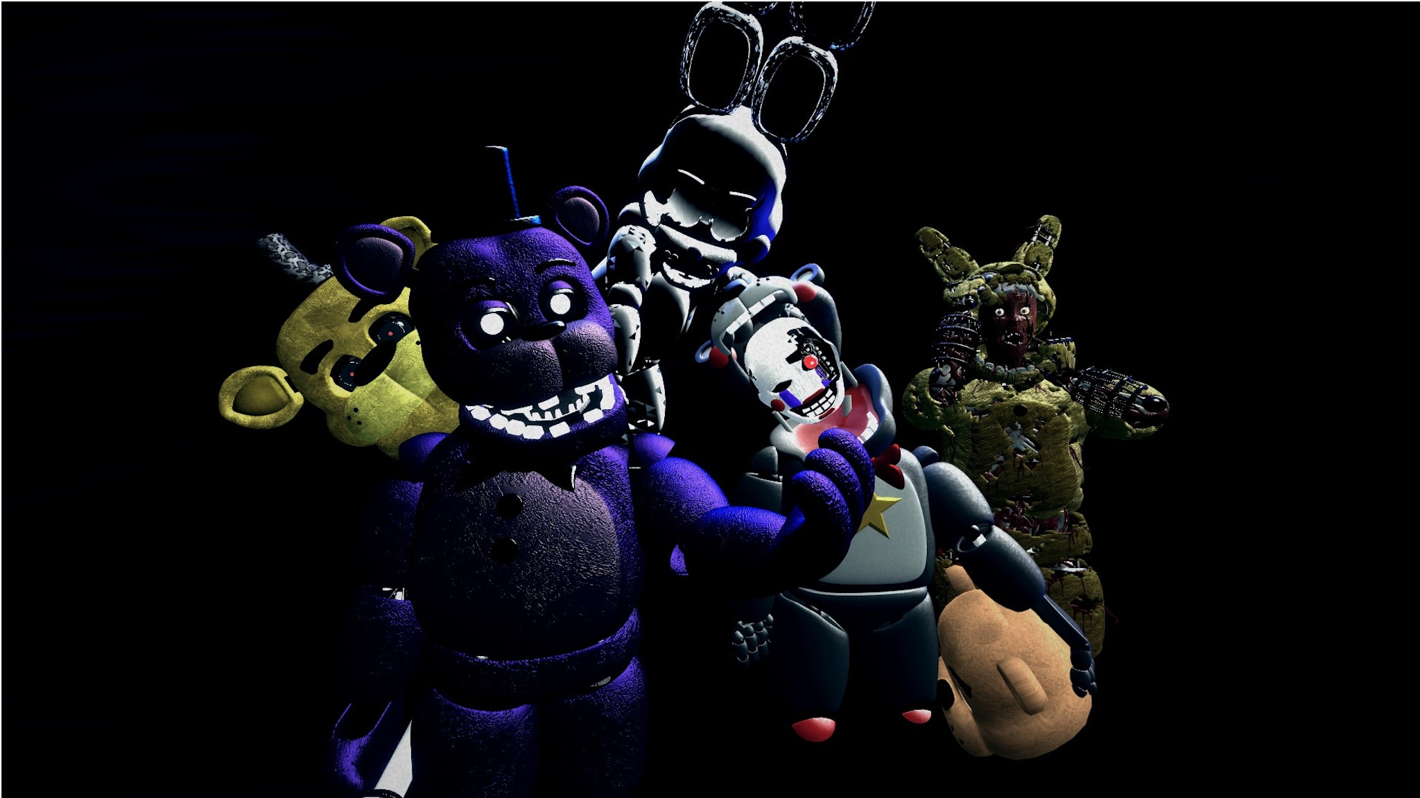 The Withered Animatronics Voice lines Fnaf 2 - BiliBili