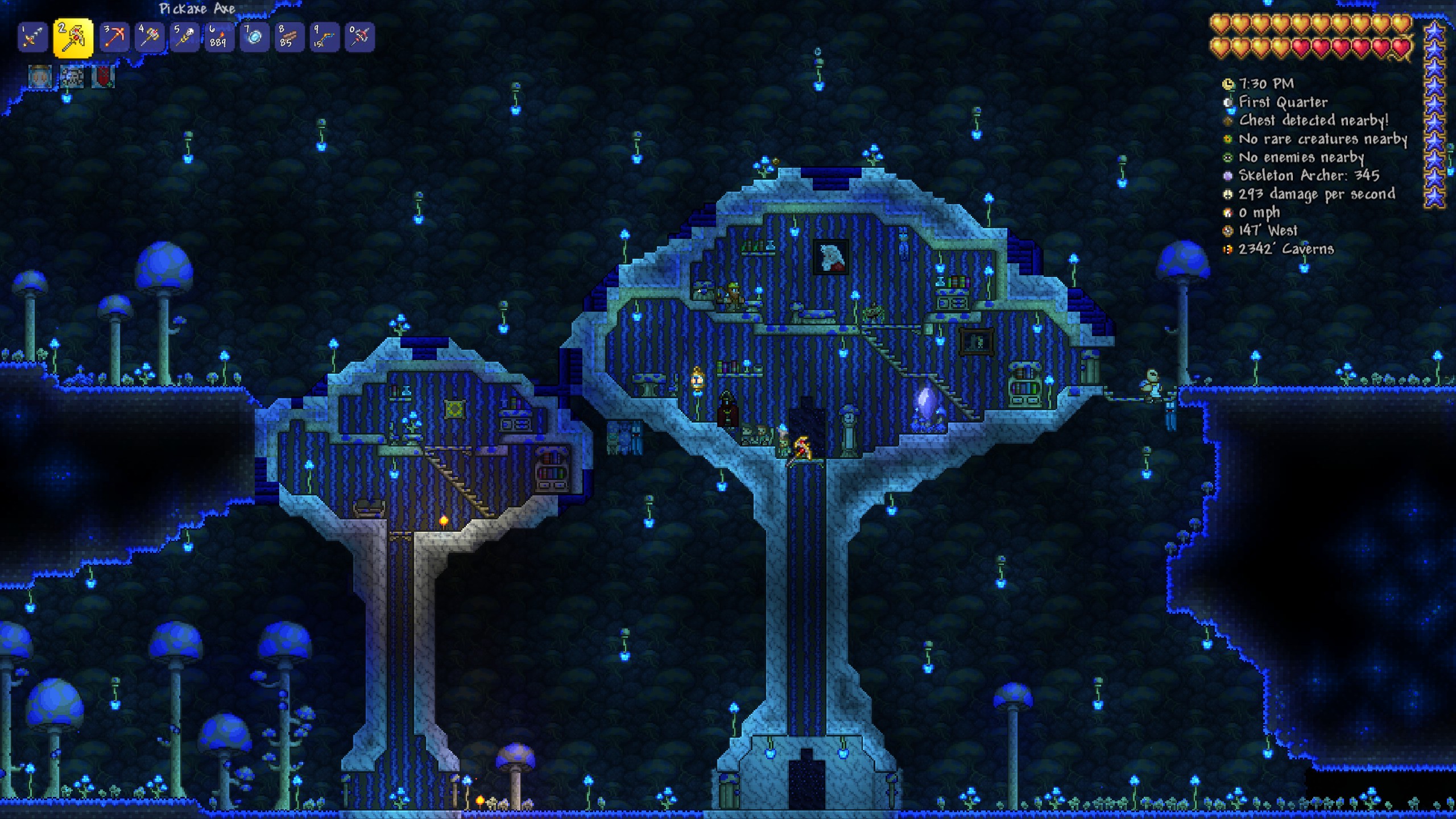 A Floating Glowing Mushroom House For My Truffle Terraria Community 