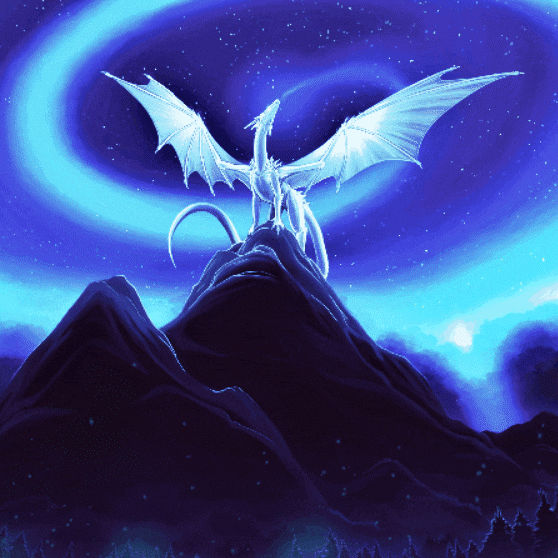 Zephyrus : Dragon with stars {Artwork by Chromamancer}