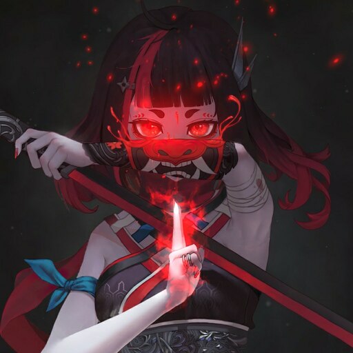 Steam Workshop::anime-girl-red-eye-warrior-katana-uhdpaper