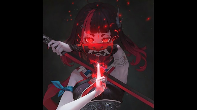 bota regalo suicidio Steam Workshop::anime-girl-red-eye-warrior-katana-uhdpaper