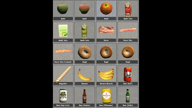 Steam Workshop::Food and Household items [REWORKED]
