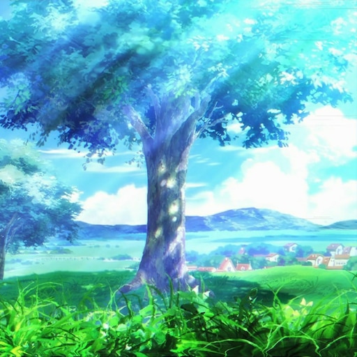 anime landscape tree