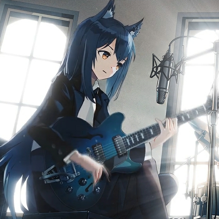 Steam Workshop Anime Girls Punk Rock Band With Guitar Texas Croissant Sora Exusiai From Arknights 60 Fps 1920x1080