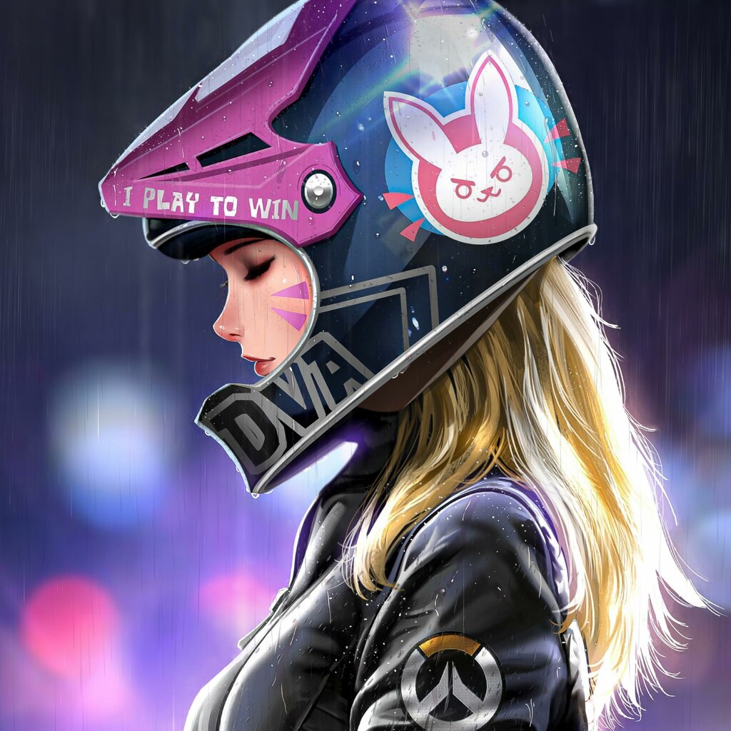 DVA Overwatch [4K] Biker Girl