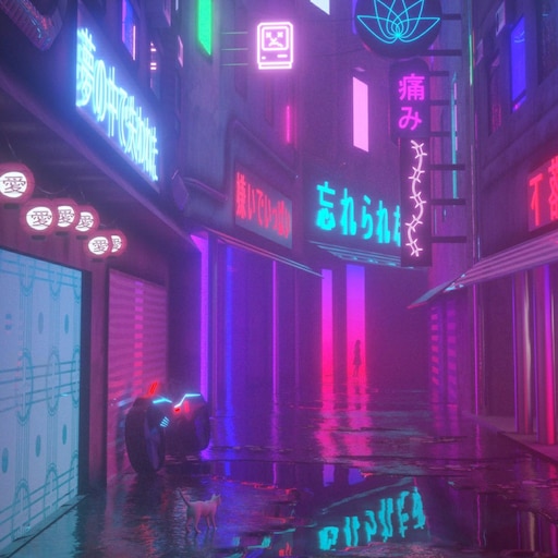 Steam Workshop::Neon Alley Rain Portrait (with Reflections)
