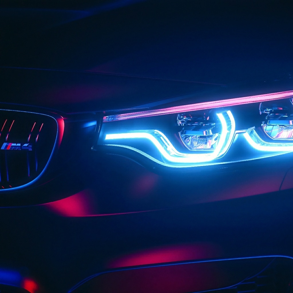 BMW M4 Headlight 4k