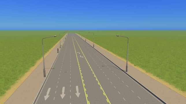 Steam Workshop::6 Lane Road with Turning Median (Original)