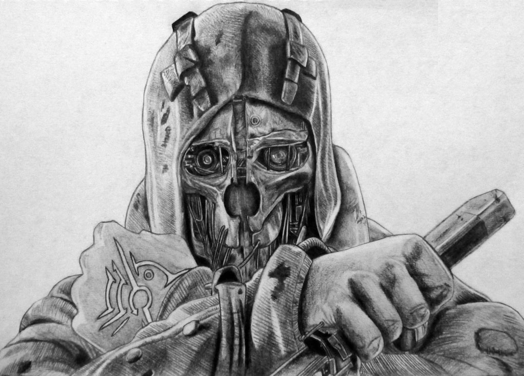 Тату эскиз dishonored