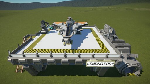 Steam Workshop::Sci-Fi Landing Pad with Spaceship