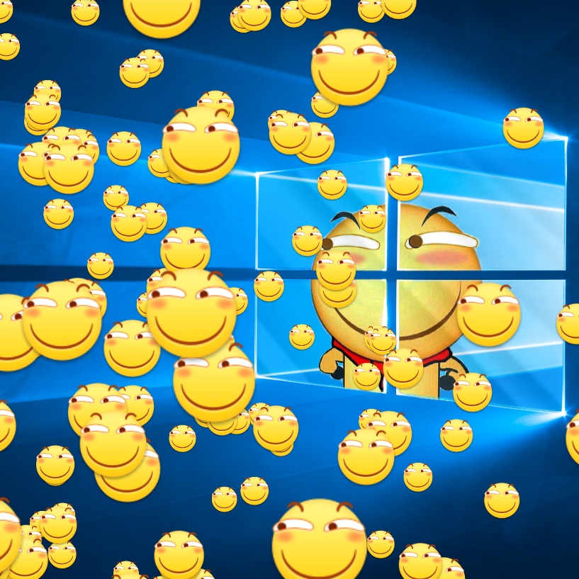 帶滑稽的Windows10桌布