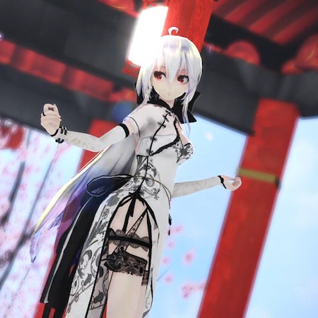 【MMD】1080P 60FPS 极乐净土旗袍弱音 微表情