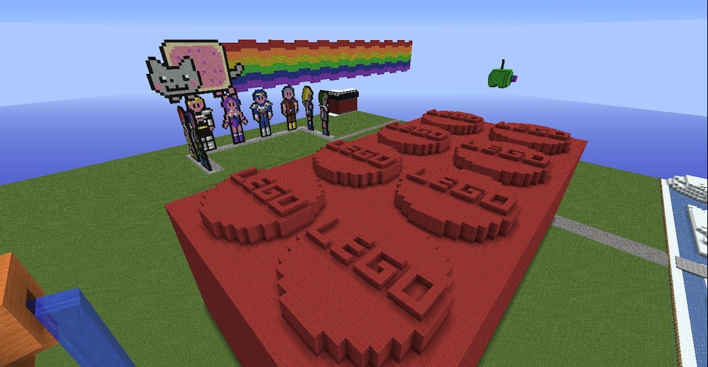 Steam Community Screenshot Lego Block Nyan Cat Ps2 Characters And The Corner Of My Asian Esque Temple