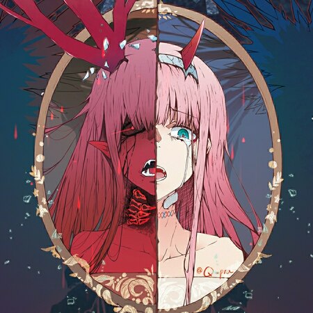 02 双屏3840 1080 Darling In The Franxx ゼロツー Zero Two Wallpapers Hdv