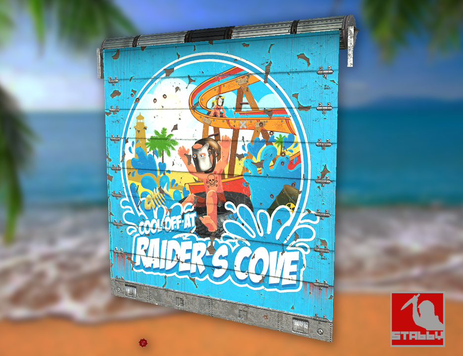 Raider's Cove Garage Door thumbnail 2