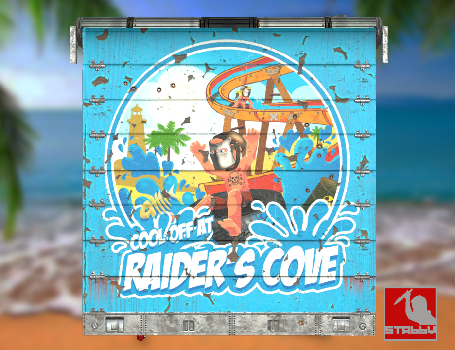 Raider's Cove Garage Door thumbnail 3