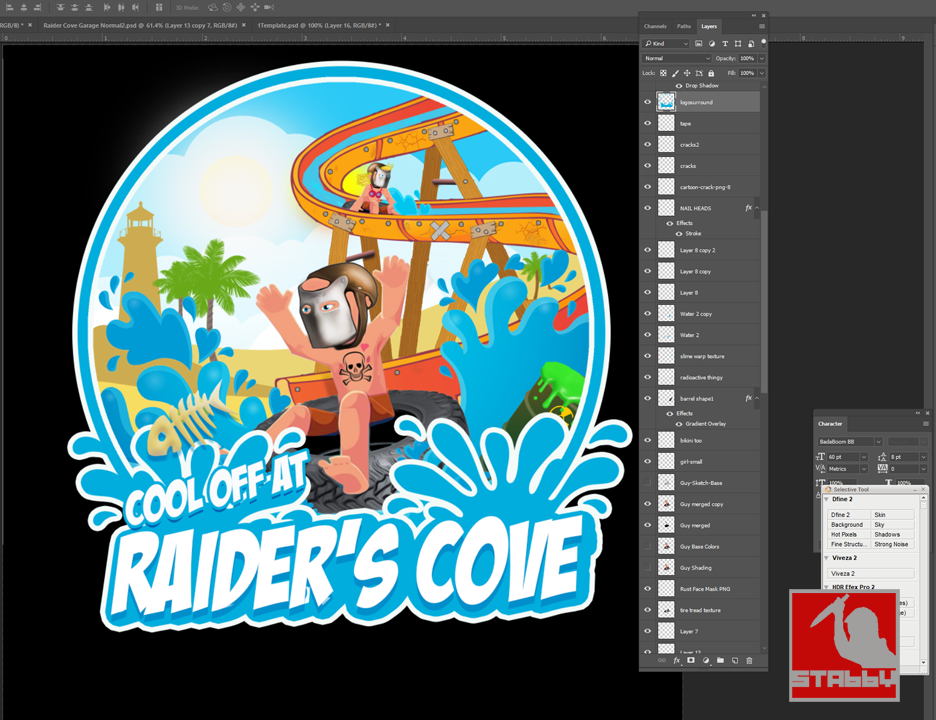 Raider's Cove Garage Door thumbnail 6