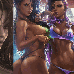 [R18] Sakimichan SF Laura x Sombra X-Ray Animated (Request) WALLPAPER