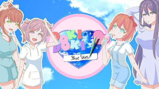 Sneak peek of one of the new CGs for upcoming mod Doki Doki Blue Skies!  [x-post from r/DDLC] : r/DDLCMods