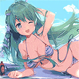 Girl Bikini Beach Animated 60 Fps