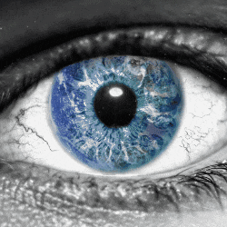 Human eye: Planet earth gazing