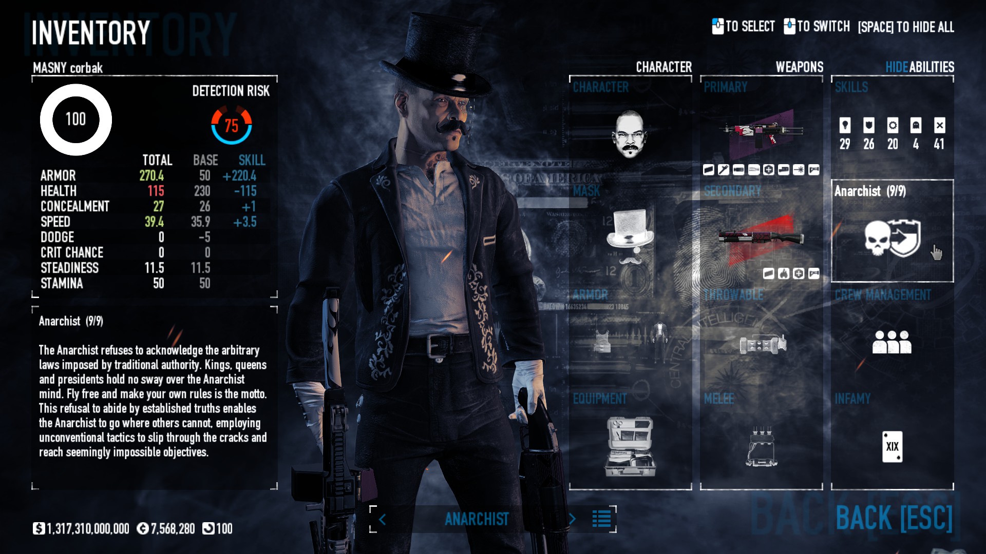 Payday 2 anarchist build