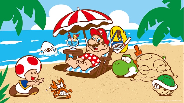 Steam Workshop::Super Mario Summer Animated Wallpaper
